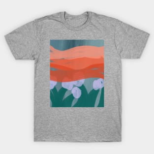 Sunset and Lavender Abstract T-Shirt